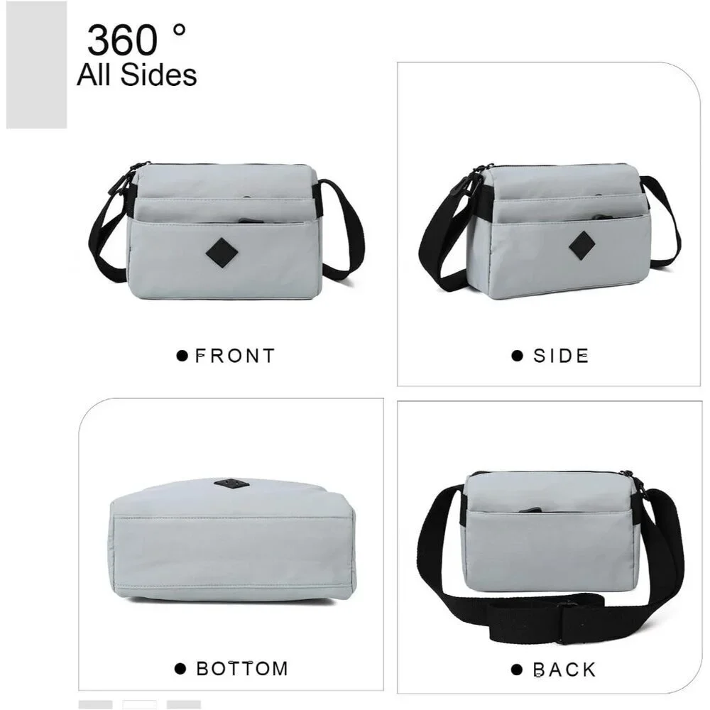 Small Nylon Crossbody Bag Women Shoulder Purse Waterproof Lightweight